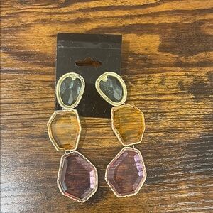 Elegant Multicolor Geometric Earrings